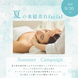 【summer campaign 】夏の氷結美白faicial